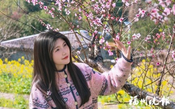 连江贝里蟹谷的春日双拼花海：油菜花与桃花交织的美丽
